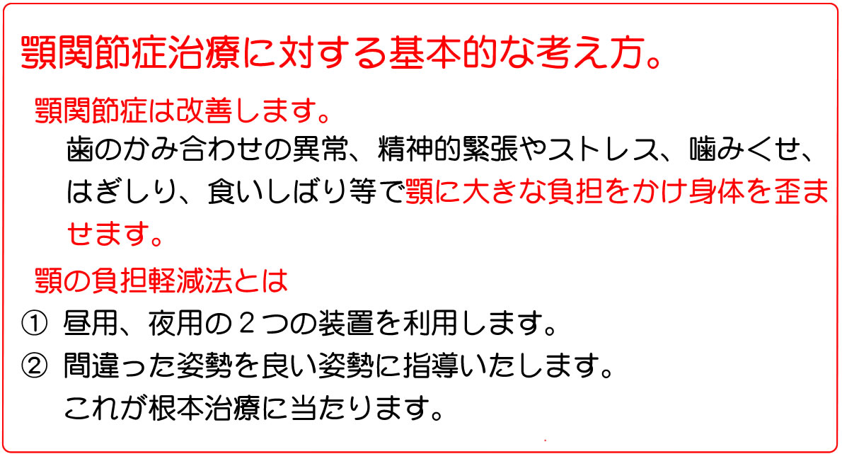 �{�֐ߏǂɑ΂��Ă̊�{�I�ȍl�����B�{�֐ߏǂ͉��P���܂��B���̂��ݍ��킹�ُ̈�A���_�I�ْ���X�g���X�A���݂����ȂǂŁA�͂�����A�H�����΂�Ŋ{�ɑ傫�ȕ��S�������g�̂�c�܂��܂��B�{�̕��S�y���@�Ƃ�1.���p�A��p�̂Q�̑��u�𗘗p���܂��B2.�Ԉ�����p����ǂ��p���Ɏw���������܂��B